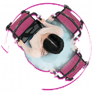 Rollz Flex Granate girando sobre si mismo 360º a vista de pájaro